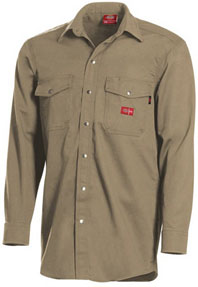 Dickies FR Midweight Snap-Front Shirt Khaki