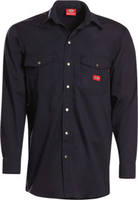 Dickies FR Midweight Button Down Work Shirt Navy