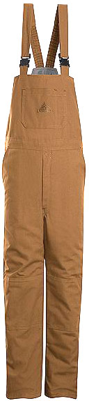Bulwark Flame Resistant ComforTouch™Brown Duck Deluxe Insulated Bib Overall