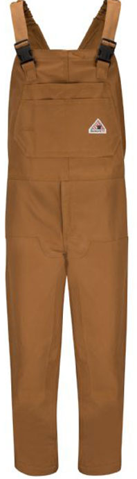 Bulwark FR Heavyweight Insulated Brown Duck Bib Overall w/Leg Zipper