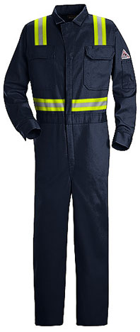 Bulwark Flame Resistant Cool Touch® 2 Deluxe Contractor Coverall w/ Reflective Trim