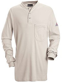 Bulwark Flame Resistant Long Sleeve Henley Shirt