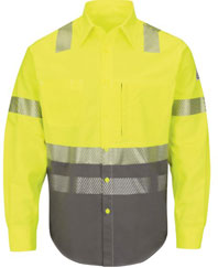 Bulwark ComforTouch 7.oz Hi-Viz Color Block Uniform Shirt