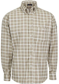 Bulwark EXCEL FR Mens Plaid Dress Shirt