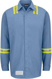 Bulwark Enhanced Hi-Visibility Concealed - Gripper Pcocketless Work Shirt 