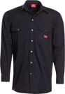 Dickies FR Midweight Button Down Work Shirt Navy